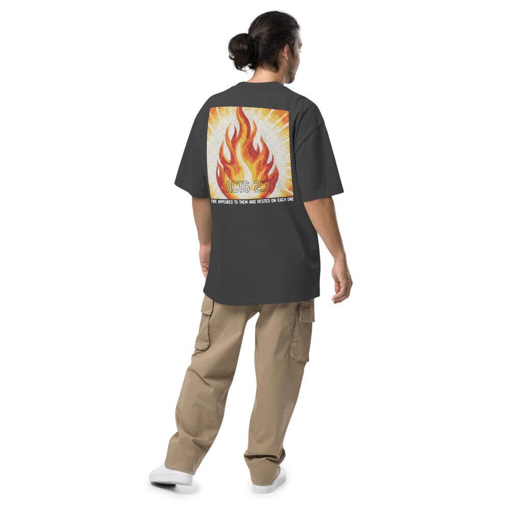 Flame Mosaic Oversized Crewneck