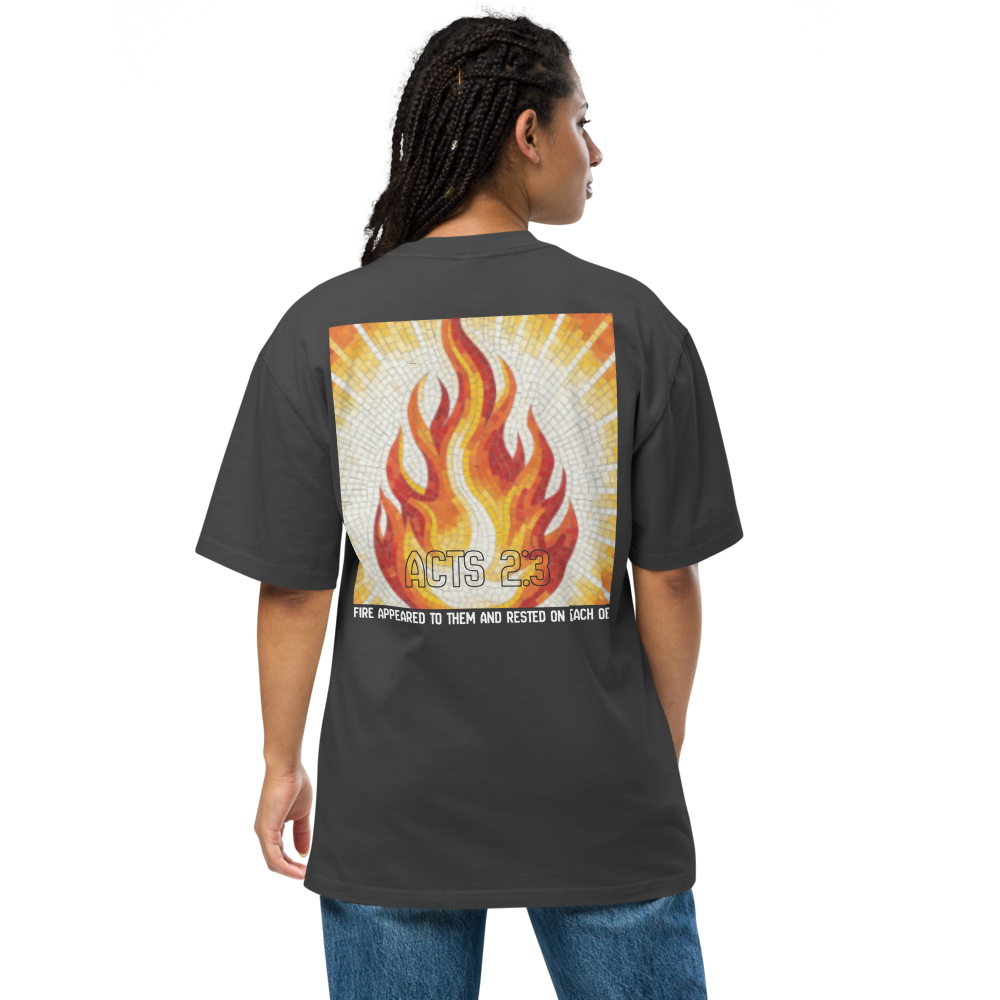 Flame Mosaic Oversized Crewneck