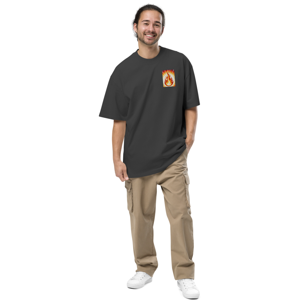 Flame Mosaic Oversized Crewneck