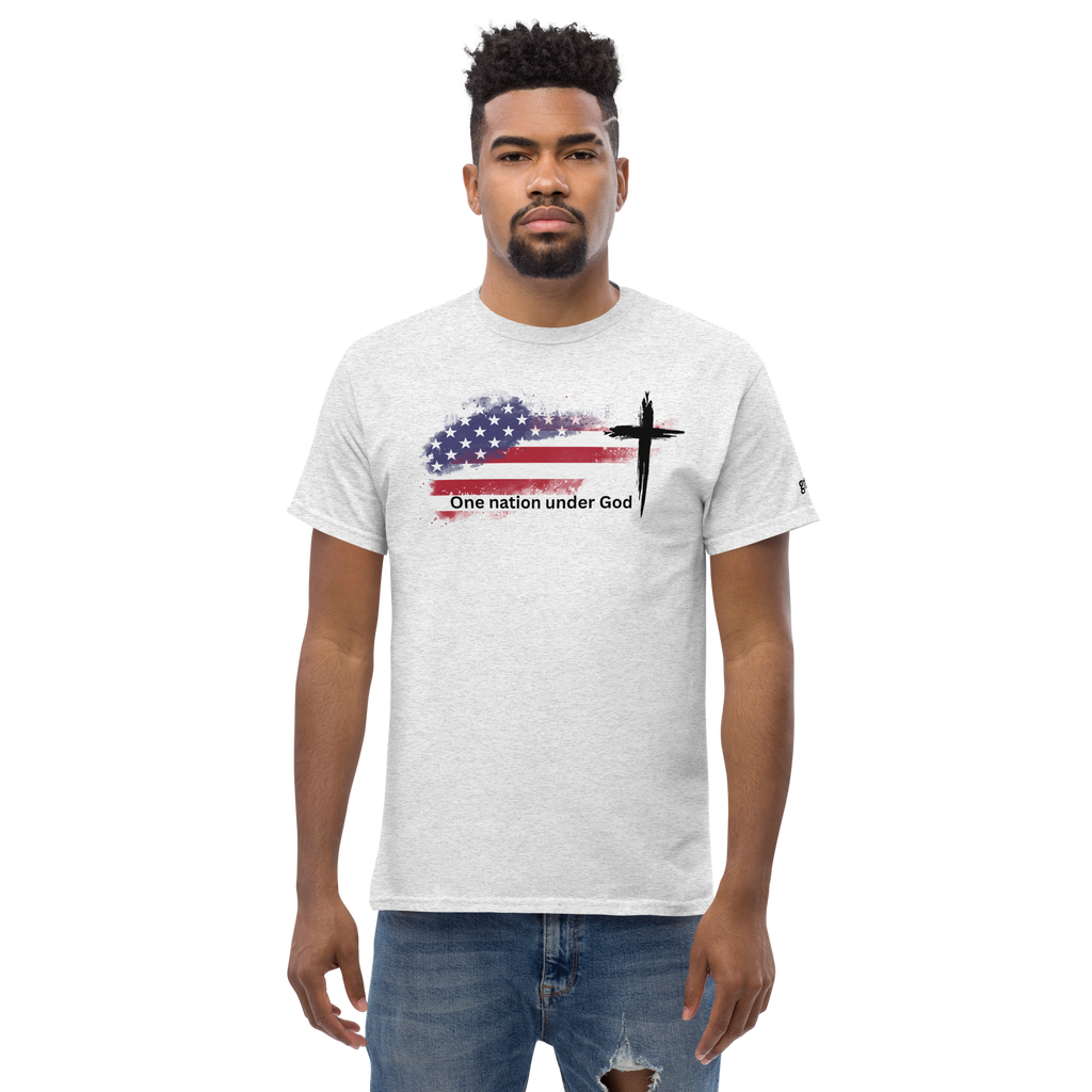 One Nation Under God T-Shirt | Distressed American Flag Christian Apparel