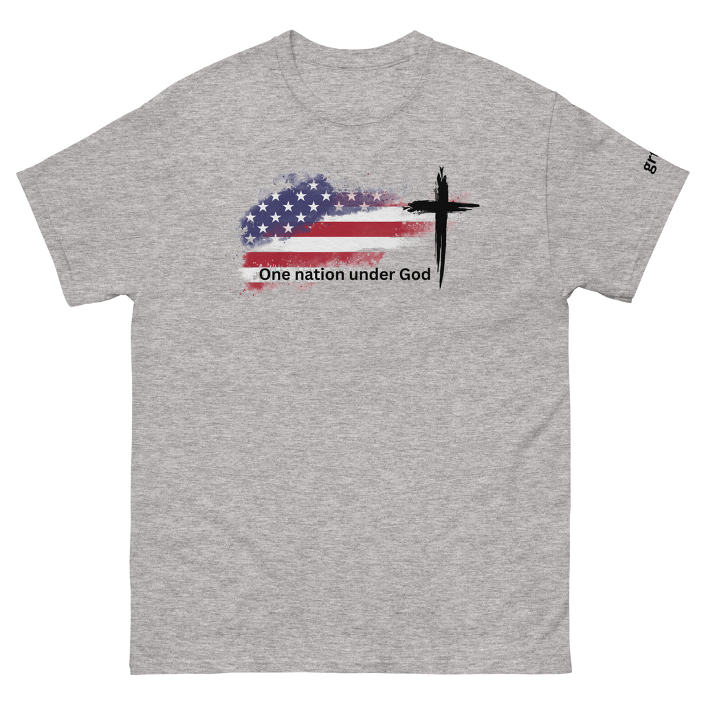 One Nation Under God T-Shirt | Distressed American Flag Christian Apparel